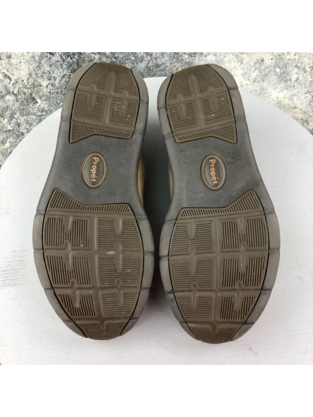Propet Men's Size 9 Shadow Warm Taupe/Taupe Brown Lace-Up Sneakers Shoes M3213 - Picture 9 of 12